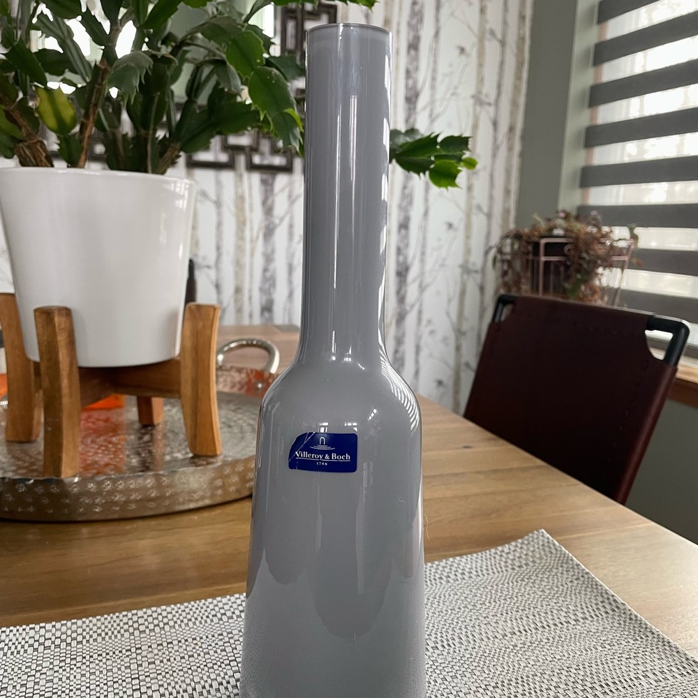 Villeroy & Boch 12 1/2” tall vase  Grey